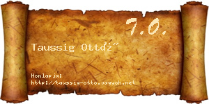 Taussig Ottó névjegykártya